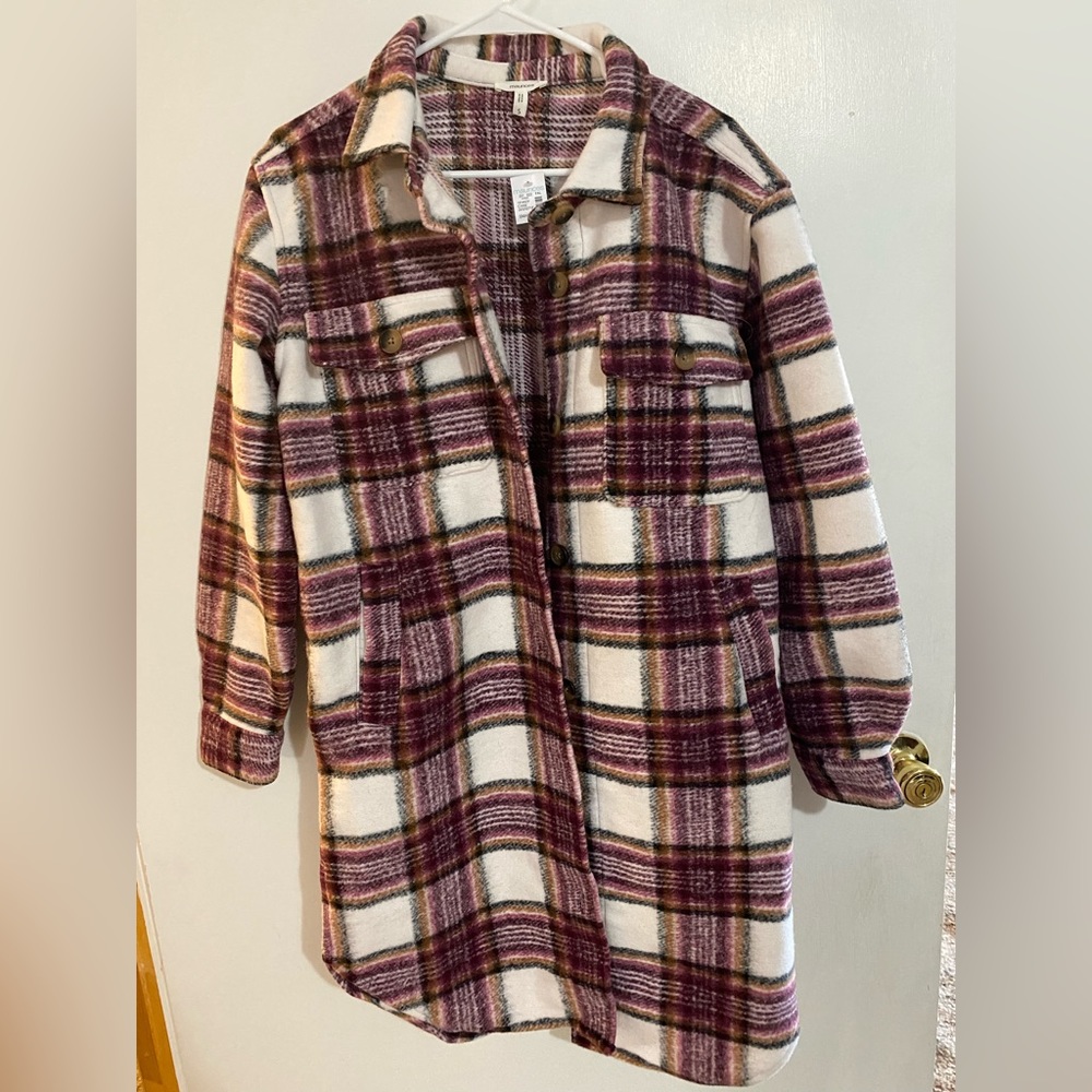 Long flannel knee length coat